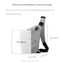 Purple Anti-theft Crossbody Sling Bag for Men & Women - Slim, Lightweight Chest Shoulder Pack for Travel & Daily Commute