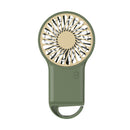2-PCS Green New Portable Handheld Air Cooler Fan - Foldable Desktop USB Rechargeable Mini Fan with Climbing Buckle