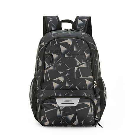 Grey Sports Backpack with Separate Shoe & Ball Compartments - Waterproof Gym Bag for Basketball, Soccer, Travel & Daily Use
