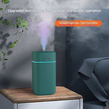 Blue 2-in-1 Ultrasonic Air Humidifier & Essential Oil Diffuser with 7-Color LED Night Light - Quiet Desktop Mini Humidifier for Home, Office, Bedroom