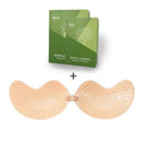 3-PCS Skin color Invisible Silicone Push-Up Bra - Reusable Adhesive Mango Breast Pasties with Breathable Design - Strapless Backless Self-Adhesive Nipple Covers for Women(Cup C)