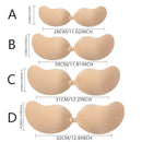3-PCS Black color Invisible Silicone Push-Up Bra - Reusable Adhesive Mango Breast Pasties with Breathable Design - Strapless Backless Self-Adhesive Nipple Covers for Women(Cup A)