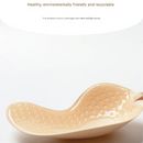 3-PCS Black color Invisible Silicone Push-Up Bra - Reusable Adhesive Mango Breast Pasties with Breathable Design - Strapless Backless Self-Adhesive Nipple Covers for Women(Cup D)