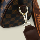 Black bear Stylish PU Leather Boston Bag - Elegant Retro Single Shoulder Crossbody Handbag for Women