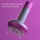 Purple Electric Meridian Brush Massager - 6-in-1 Handheld Device with Vibration, Microcurrent, and Heat Therapy