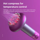 White Electric Meridian Brush Massager - 6-in-1 Handheld Device with Vibration, Microcurrent, and Heat Therapy