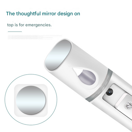 White Portable Nano Facial Mister - 20mL USB Rechargeable Hydrating Sprayer for Face & Skin