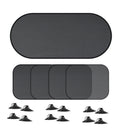 Black Universal Car Window Sun Shade Set - Mesh Fabric UV Protection(One hole-free rear gear + four hole-free side gears)