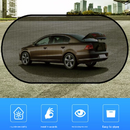 Black Universal Car Window Sun Shade Set - Mesh Fabric UV Protection(One hole-free rear gear + four hole-free side gears)