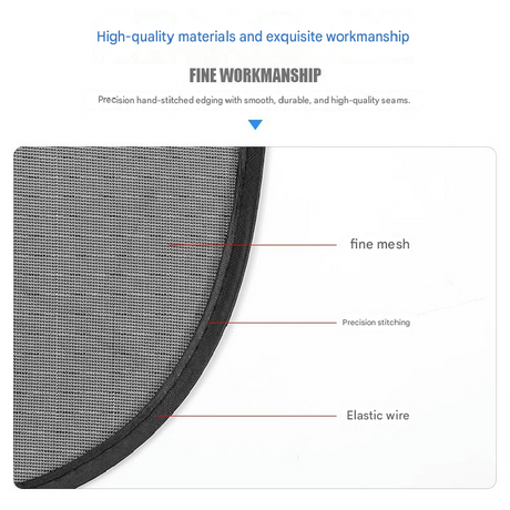 Black Universal Car Window Sun Shade Set - Mesh Fabric UV Protection(One solid rear panel + two angled panels + two solid side panels)