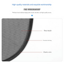 Black Universal Car Window Sun Shade Set - Mesh Fabric UV Protection(One solid rear baffle + two perforated angled baffles + two solid side baffles)