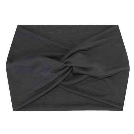 5-PCS Grey Women's Extra Wide Turban Headband - Elastic Yoga & Sports Hair Wrap