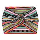 5-PCS Colorful stripes Women's Extra Wide Turban Headband - Elastic Yoga & Sports Hair Wrap