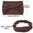 5-PCS Cashew nuts are black Women's Extra Wide Turban Headband - Elastic Yoga & Sports Hair Wrap