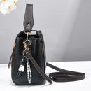 Red Fashion Women's Bucket Bag - Summer Crossbody Shoulder Handbag with Keychain