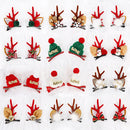 Flower stamens, hairballs and mink fur Festive Christmas Hair Clips for Girls & Women - Fabric & Metal Design