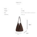 Coffee color New Design Women's Shoulder Bag - Felt Fabric Tote Bag, Trendy Minimalist Style