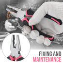 Pink 42 Piece Home Tool Set with 4V Cordless Electric Screwdriver Kit for DIY Repairs and General Household Maintenance Portable Storage Case