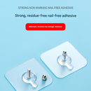 50-PCS Heavy Duty Adhesive Screw Stickers No Drilling Wall Hooks 6x6cm Waterproof Stainless Steel for Kitchen Bathroom Rental Friendly(6mm)