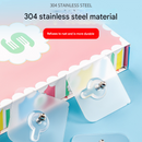 50-PCS Heavy Duty Adhesive Screw Stickers No Drilling Wall Hooks 6x6cm Waterproof Stainless Steel for Kitchen Bathroom Rental Friendly(6mm)