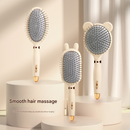 Little Bear Comb Soft Touch Air Cushion Hair Brush with Built-in Cleaning Claw Detangling Massage Comb for Wet and Dry Hair Gentle Scalp Care