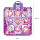 Kids Electronic Dance Mat Princess Theme Musical Rhythm Game with LED Lights Adjustable Volume Non-Slip Floor Playmat for Girls Age 3+