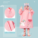Blue astronaut  Kids Waterproof Raincoat with Expandable Backpack Slot Hooded Rain Jacket for Boys & Girls School & Outdoor(size:s)