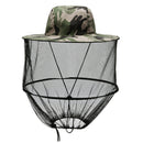 Phantom Camouflage Outdoor Fishing Hat with Mesh Head Net Sun Protection Bucket Cap Anti-Mosquito Fly Guard for Gardening Hiking & Beekeeping