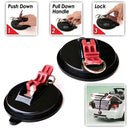 4 Pack Black plate + black buckle Heavy Duty Suction Cup Anchors with S-Hooks for Car Side Awnings and Camping Tarps Multifunctional Tie Down Points for Outdoor Road Trips 10kg Capacity