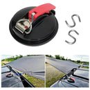 4 Pack Deep blue dial + black buckle Heavy Duty Suction Cup Anchors with S-Hooks for Car Side Awnings and Camping Tarps Multifunctional Tie Down Points for Outdoor Road Trips 10kg Capacity