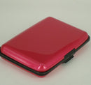 3-Pcs Rose red Slim Aluminium Credit Card Holder RFID Blocking Wallet Hard Shell Case Business Card Organiser Lightweight Pocket Size for Everyday Use