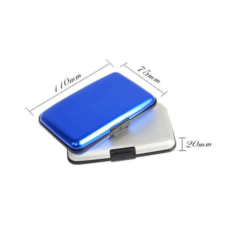 3-Pcs Black Slim Aluminium Credit Card Holder RFID Blocking Wallet Hard Shell Case Business Card Organiser Lightweight Pocket Size for Everyday Use