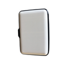 3-Pcs White Slim Aluminium Credit Card Holder RFID Blocking Wallet Hard Shell Case Business Card Organiser Lightweight Pocket Size for Everyday Use