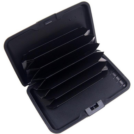 3-Pcs White Slim Aluminium Credit Card Holder RFID Blocking Wallet Hard Shell Case Business Card Organiser Lightweight Pocket Size for Everyday Use