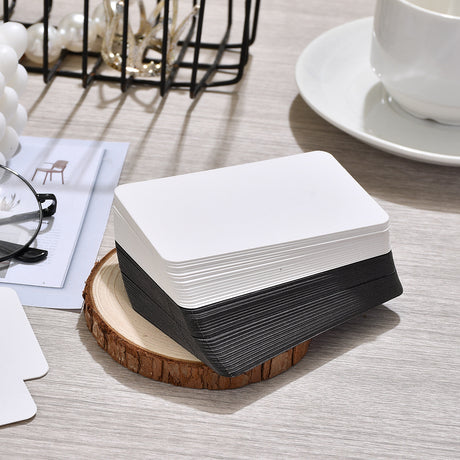White 4 Pack Blank Cardstock DIY Flashcards Message Notes 90mm x 55mm Business Card Size for Study and Crafts 200 Pieces
