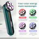 White 4-in-1 RF EMS Facial Beauty Device Skin Tightening and Lifting Massager with LED Light Therapy Anti-Aging Tool for Home Use