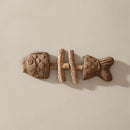 Brown 5 Pack Cat Catnip Toys Fish Bone Shaped Silvervine Chew Sticks for Teeth Cleaning and Interactive Play