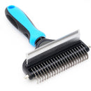 Sky blue Pet Grooming Comb – Fine Toothed Side for Hair Removal and Detangling, Ideal for Dogs with Long or Thick Coats in Australia