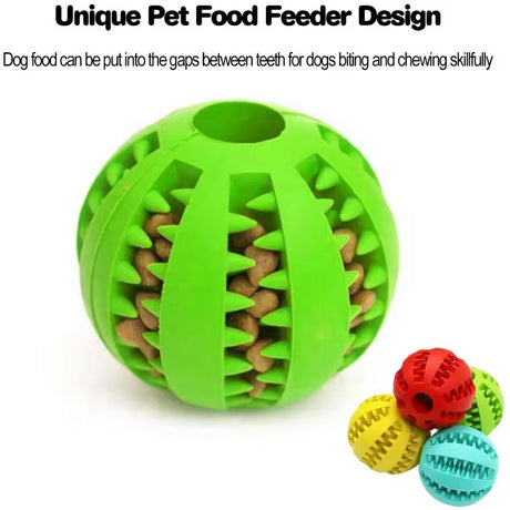 Green TPR Dog Chew Ball Set – 3-Piece Size Combination (Small, Medium, Large) with Food Hiding Design for Teeth Cleaning and Mental Stimulation in Australia