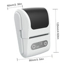 White Portable Bluetooth Thermal Label Printer – Compact, Ink-Free Mini Label Maker for Home, Office, and Small Business Use in Australia