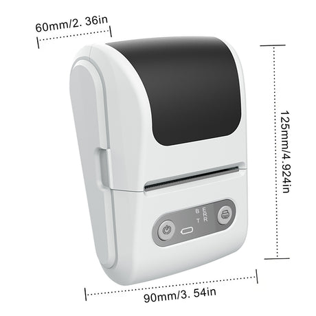 White Portable Bluetooth Thermal Label Printer – Compact, Ink-Free Mini Label Maker for Home, Office, and Small Business Use in Australia