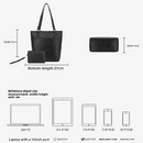 Brown Minimalist Large Capacity Tote Bag with Detachable Pouch – Soft PU Leather Shoulder Handbag for Everyday Use