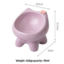 Pink Ceramic Elevated Cat Bowl Tilted Raised Pet Feeder with Anti-Slip Base Cute Design for Wet or Dry Food Ideal for Australian Pets