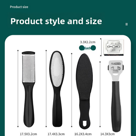 27 Piece Professional Pedicure Foot Care Kit Stainless Steel Callus Remover Heel Rasp and Manicure Set for Dead Skin Removal Home Salon Tools