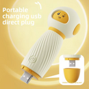 Yellow Powerful Mini Personal Massager Wand 10 Vibration Modes Quiet USB Rechargeable Soft Silicone Waterproof Discreet Body Relaxer