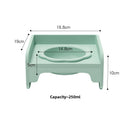 Green Ceramic Raised Cat Bowl with Splash Proof Stand 250ml Elevated Pet Feeder for Kittens and Small Dogs Modular Interlocking Design