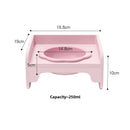 Pink Ceramic Raised Cat Bowl with Splash Proof Stand 250ml Elevated Pet Feeder for Kittens and Small Dogs Modular Interlocking Design