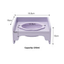 Purple Ceramic Raised Cat Bowl with Splash Proof Stand 250ml Elevated Pet Feeder for Kittens and Small Dogs Modular Interlocking Design