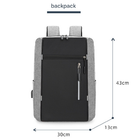 Blue 3 Piece Mens Backpack Set with Sling Bag and Pouch USB Charging Port Large Capacity Laptop Daypack Water Resistant Business Travel School Bag