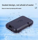 Dark grey RFID Blocking Aluminium Card Holder Wallet Waterproof Hard Shell Case with Cash Strap for Men Travel and Daily Use